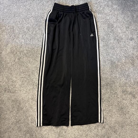 Adidas Pants Youth S 3-Stripes Track Drawstring Pockets Elastic Sport Pockets - Picture 1 of 13